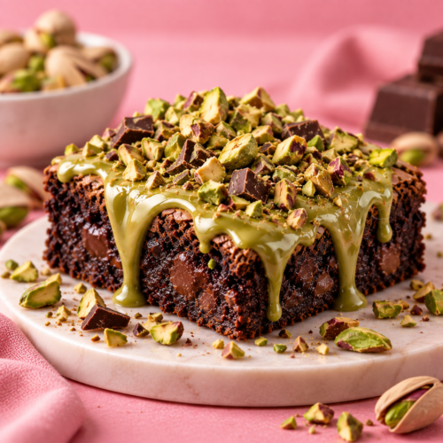 Pistachio Crush Brownie